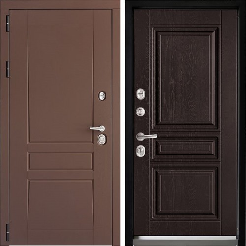 Входная дверь Дверной континент ДК-5 Ясень шоколад 243 Фактурный шоколад