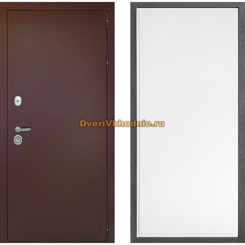 Дверь Дверной континент Рубикон Медь Дизайн ФЛ-649 Белый софт