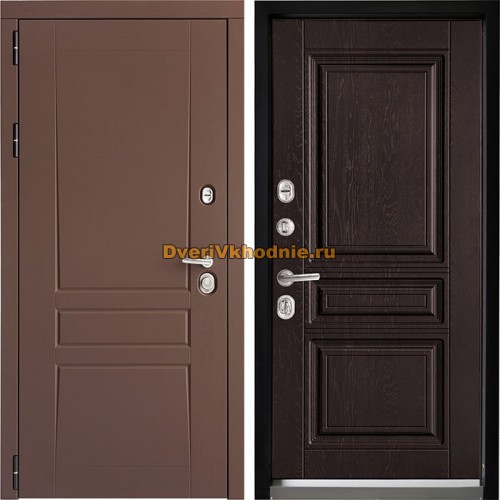Входная дверь Дверной континент ДК-5 Ясень шоколад 243 Фактурный шоколад
