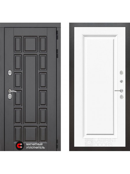 Дверь Лабиринт (LABIRINT) New York 27 Белый (RAL-9003)