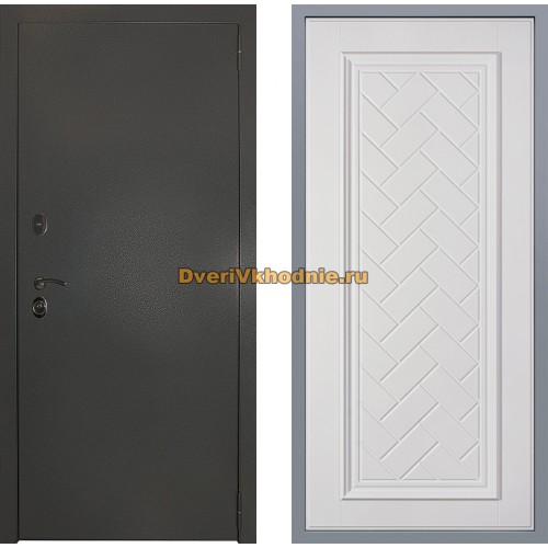 Дверь Заводские двери Эталон 3к антик серебро Упра Белый софт
