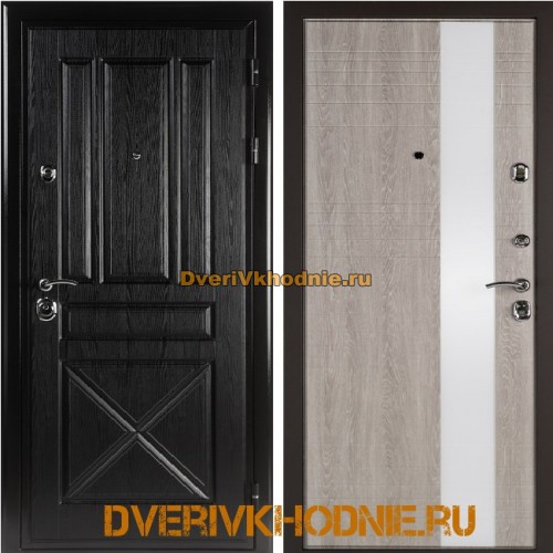 Металлическая входная дверь Shelter ЛИВЕРПУЛЬ 2 (Роял-L) Плантан черный