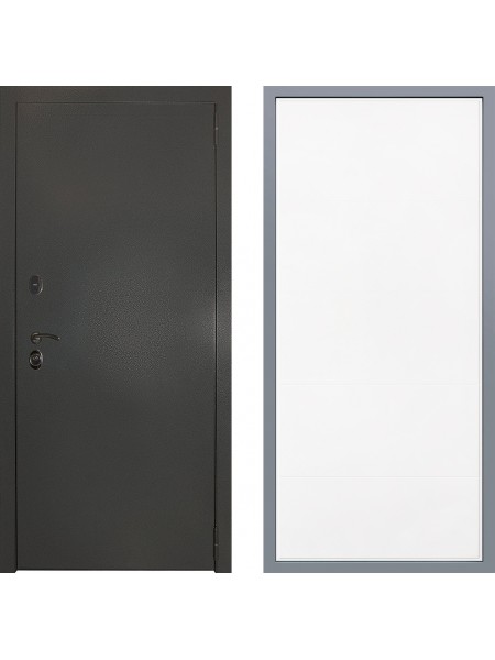 Дверь Заводские двери Эталон 3к антик серебро Тривия Белый софт