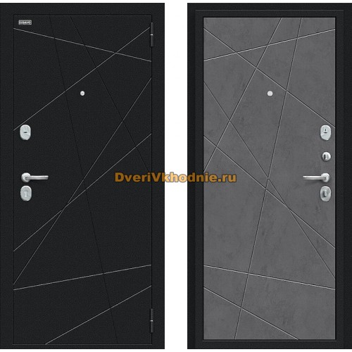 Дверь Bravo Граффити-5 Букле черное/Slate Art