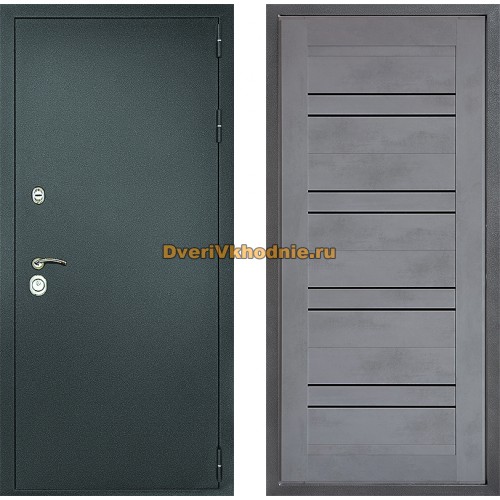 Дверь Дверной континент Рубикон Серебро Дизайн ФЛ-49 Бетон серый