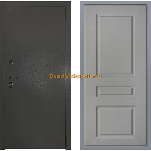 Дверь Заводские двери Эталон 3к антик серебро Стокгольм Грей софт