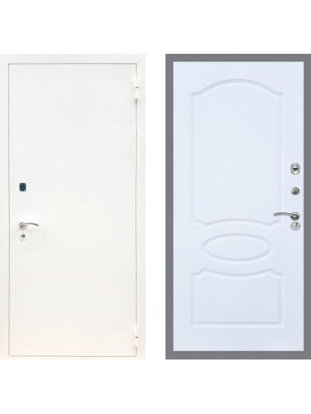 Дверь Рекс (REX) 1А Белая шагрень FL-128 Силк Сноу