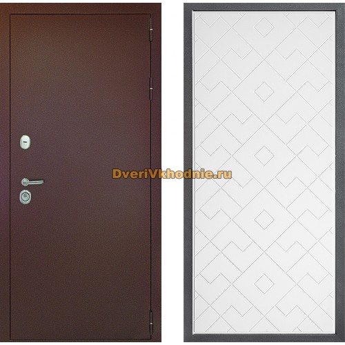 Дверь Дверной континент Рубикон Медь Дизайн ФЛ-Тиффани Белый софт