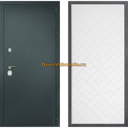 Дверь Дверной континент Рубикон Серебро Дизайн ФЛ-Тиффани Белый софт