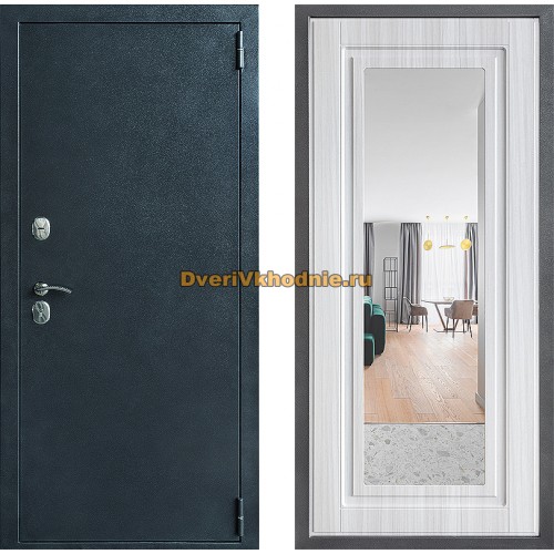 Дверь Дверной континент ДК-70 Дизайн ФЛЗ Зеркало Сандал белый