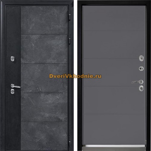 Входная дверь Дверной континент ДК-15 бетон муар/Термо 649 Софт графит абсолют